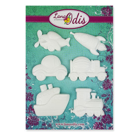 Набор декоративных фигурок, Игрушечный транспорт, 6 шт, Lana Odis