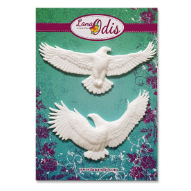 Декоративні фігурки, Набір Орли, верхнього 67x27 мм, 2 шт, Lana Odis