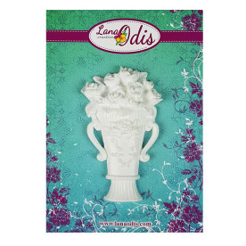 Декоративна фігурка, Ваза з трояндами мала, 35x50 мм, 1 шт, Lana Odis