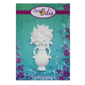 Декоративная фигурка, Ваза с цветами малая, 30x60 мм, 1 шт, Lana Odis