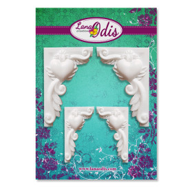 Набір декоративних фігурок, Трикутні куточки з серцем, 4 шт, Lana Odis