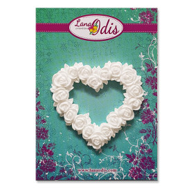 Декоративная фигурка, Сердце из цветов, 50x54 мм, 1 шт, Lana Odis