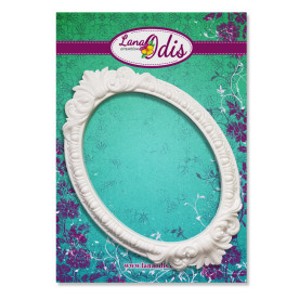 Декоративная фигурка, Резная овальная рамка 2, 59x85 мм, 1 шт, Lana Odis