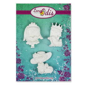 Набір декоративних фігурок, Принцеси, 3 елементи, Lana Odis