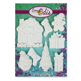 Декоративні фігурки, Набір Пряничне будиночок, 8 елементів, Lana Odis