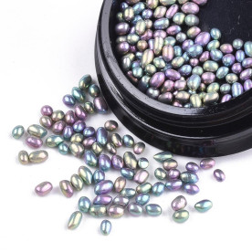 Набор декоративних камінчиків, Срібло хамелеон, 4 см