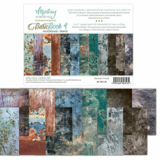 Набір скраппаперу, Basic Book Grunge, 24 аркуша, 240 г/м2, 15х20 см, Mintay Papers