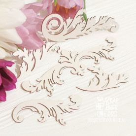 Чипборд большого размера Вензеля 5шт Mx-012, Scrapbox