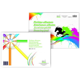 Альбом-склейка для ескізів А4, 120г/м2, 30л, Smiltainis