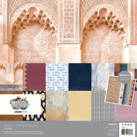 Набір паперу для скрапбукінгу Journey, 12 аркушів + наклейки, 30х30 см, Kaisercraft