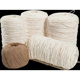 Шпагат бумажный белый, толщина 3 мм, 1 м