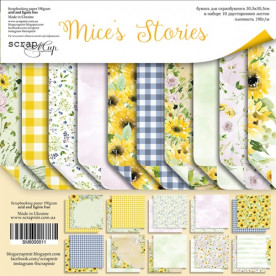 Набор двусторонней бумаги 30х30см Scrapmir Mice's Stories 10шт