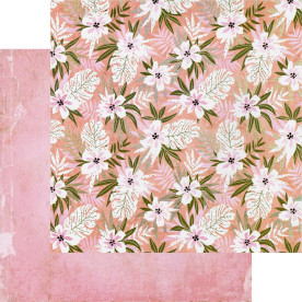 Лист двусторонней скрапбумаги с фольгированием Tropical Vibes  - Surfboard, Prima