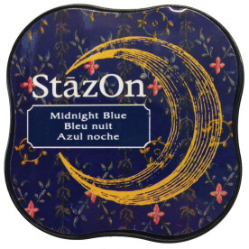 Сольвентные чернила StazOn Midi Ink Pad - Midnight Blue Tsukineko