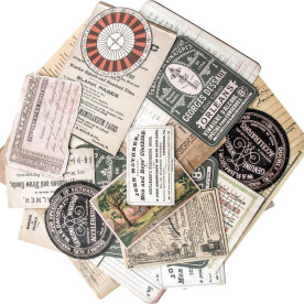 Набор высечек - карточек для скрапбукинга Idea Ology Layers Cards, 33 шт., Tim Holtz
