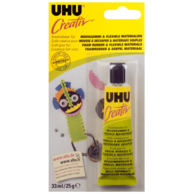 Клей UHU Креатив - Резина и пороллон - 33мл./31г.