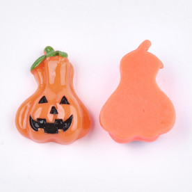Кабошон, Гарбуз на Хелловін, 1 шт, 29x21,5x9 мм