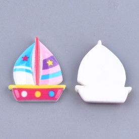 Кабошон, Кораблик, 1 шт, 29,5x24,5x4,5 мм