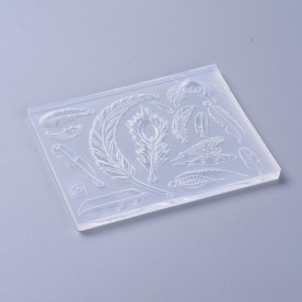 Силіконовий молд, Пір'я, 1 шт, 100х122х5 мм