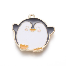 Подвеска с эмалью, Пингвиненок, 1 шт, 23х22х1,5 мм