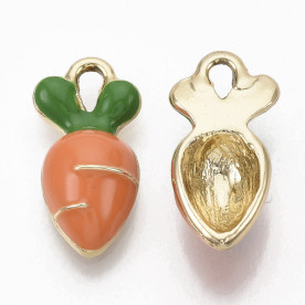 Подвеска с эмалью, Морковь, 1 шт, 17,5х9х5 мм