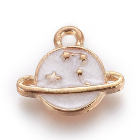 Подвеска с эмалью, Планета, 1 шт, 13х14,5х2 мм