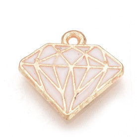 Підвіска з емаллю, Кристал, 1 шт, 14х14,5х1 мм