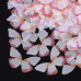 Декоративное украшение из органзы, Бабочка, 1 шт, бело-персиковый, 29x45 мм