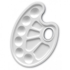 Палітра для малювання, біла, Zibi