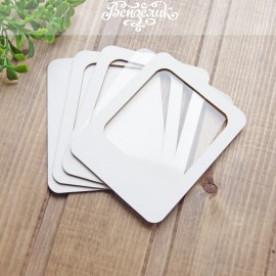 Чіпборд, Заготовка 11, Рамка, 1 шт, 75х92 мм, молочний, Venzelyk