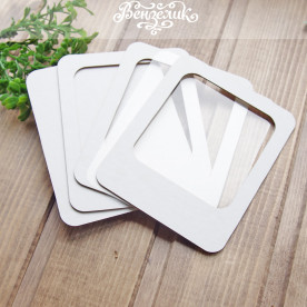 Чіпборд, Заготовка 12, Рамка, 1 шт, 90х110 мм, молочний, Venzelyk