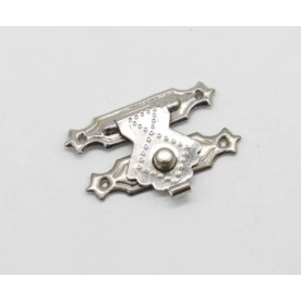 Замочок металевий, срібло, 18х24мм