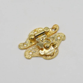 Замок металевий, 37х27 мм, колір золото