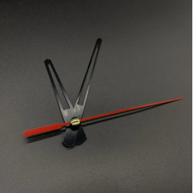 Часовые стрелки, черный и красный, 10 см, 9,5 см, 9.5 см