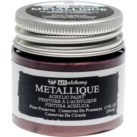 Акриловая краска металлик Metallique Plum Preserves - Finnabair Art Alchemy, 50 мл, Prima