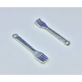 Металева виделка, античне срібло, 25мм