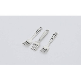 Металева виделка, античне срібло, 32мм