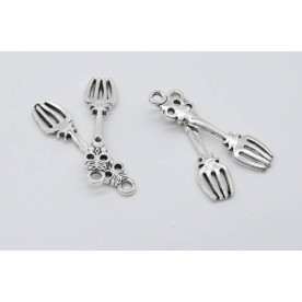 Металева виделка, срібло, 34мм