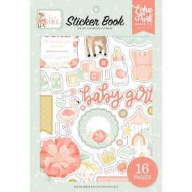 Набор наклеек - книга It's a Girl, 11х24 см, 16 листов, Echo Park