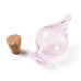 Декоративная стеклянная бутылочка с пробкой, розовый, 36 мм, 1 шт
