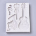 Силиконовый молд, Музыкальные инструменты, Скрипичный ключ, 115x85x10 мм