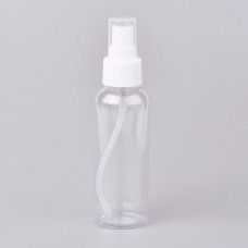 Прозрачная бутылочка - флакон с пульверизатором, 100 мл, 13.5х4 см
