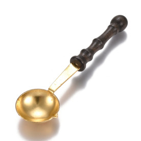 Ложка для сургучу, дерев'яна ручка, 97х25х18 мм