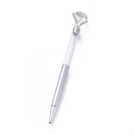 Заготовка для декорування - Кулькова ручка з чорним чорнилом, Кристал, 170x20x20 мм