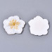 Декор вышивка Весенний цветок, 27х27 мм, белый, 1 шт.