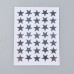 Аркуш наклейок Срібні зірки, зірочка 16х16мм, 13х10 см, 35 од/аркуш