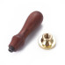 Печатка для сургучу з дерев'яною ручкою 9 см, Казковий замок, колір золотий, 2,55x1,45 см