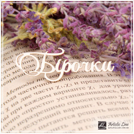 Чіпборд, напис Бірочкі, 6х2 см, Artistic Line
