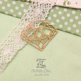 Чіпборд, Алмаз великий, 4,5х4 см, Artistic Line
