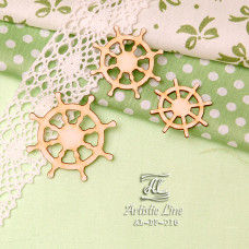 Набор чипбордов, Штурвалы, 3 шт., 9,5х4 см, Artistic Line
